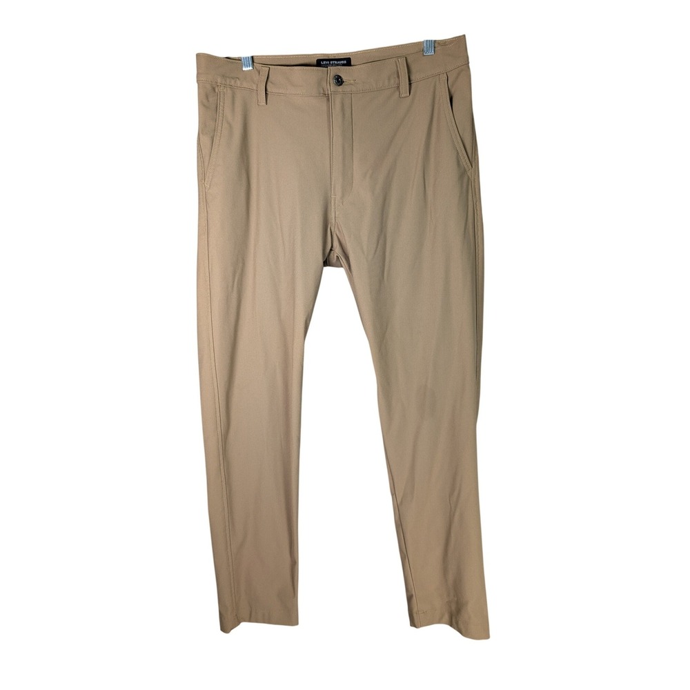 Levi Strauss XX Chino Pants Mens 34x32 Tan Standard Taper Stretch Trousers